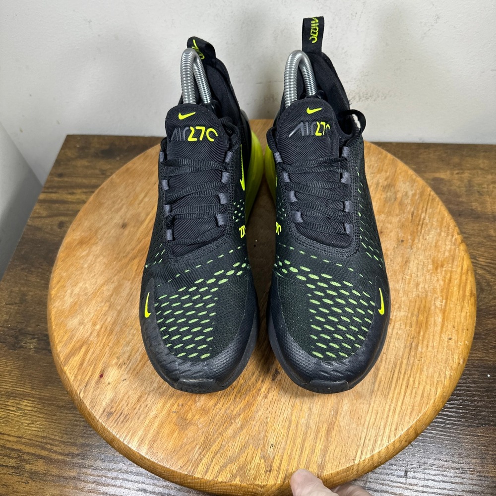 Nike Air Max 270 Black Neon Green Women's Running Sneakers Shoes Size 8 - Picture 2 of 8